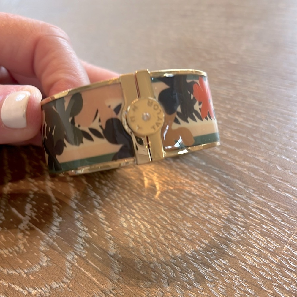 Ann Taylor Floral Enameled Cuff Bracelet
